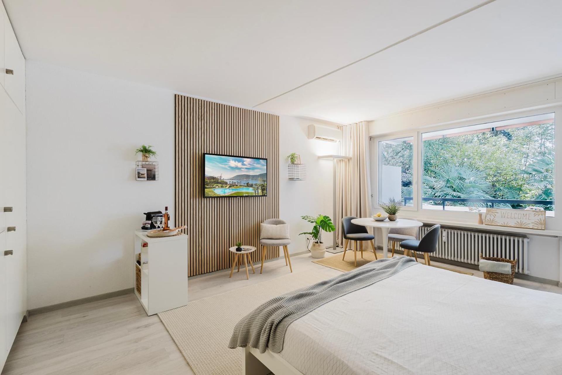 Luganersee, Pool, Strand, Parkplatz, Suite 204 Bissone Εξωτερικό φωτογραφία